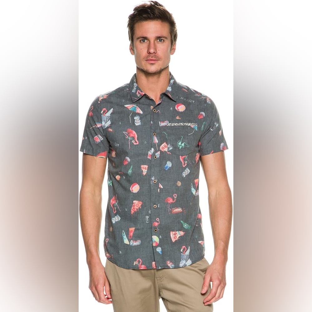 Volcom Club Destroy Shirt Men's Sz XL Gray